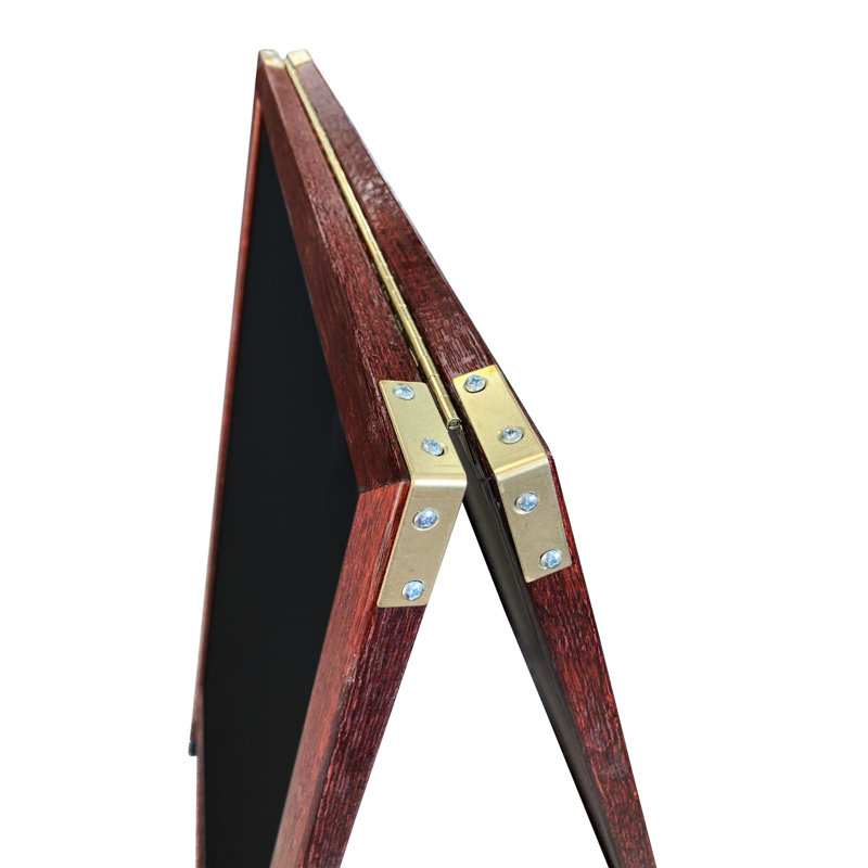 Tableau noir en position libre A-Frame Sidewalk, H 3 pi 6 po x l 2 pi, Teinture cerisier