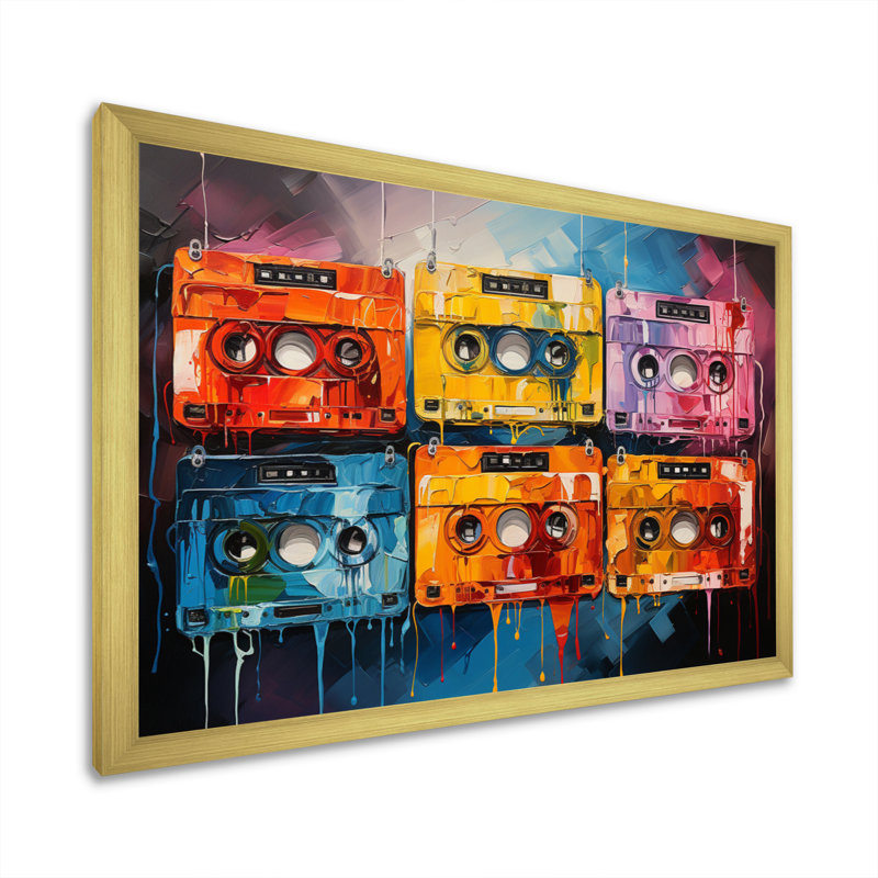 Cassettes à cassettes, H 12 po x l 20 po x P 1 po, Cadre doré à une seule photo