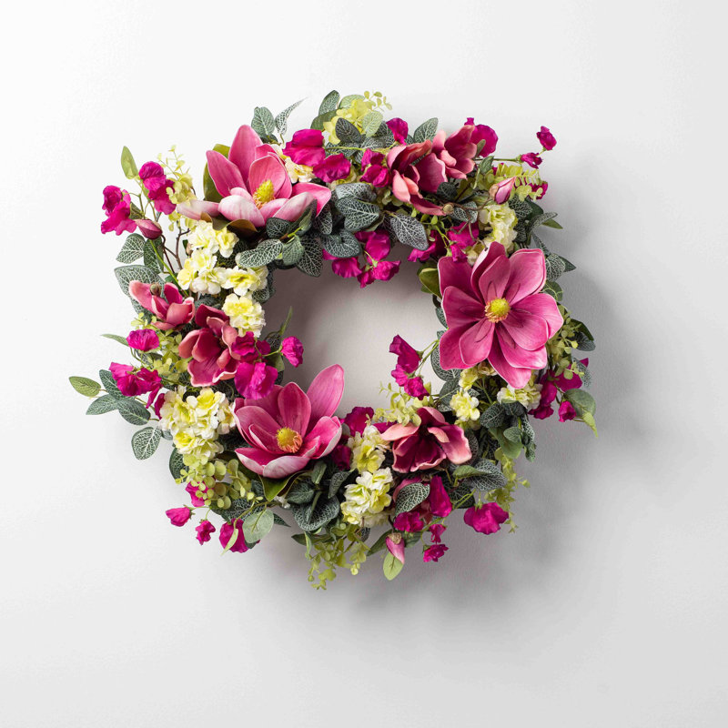 Couronne de porte Real Summer Ombre, Bornéo suspendu, Petunia, H 26 po x l 26 po x P 6 po