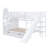 White Full-Over-Full Castle Bunk Bed with Slide, 2 Drawers, 3 Shelves, Solid Wood-432673085-432673091