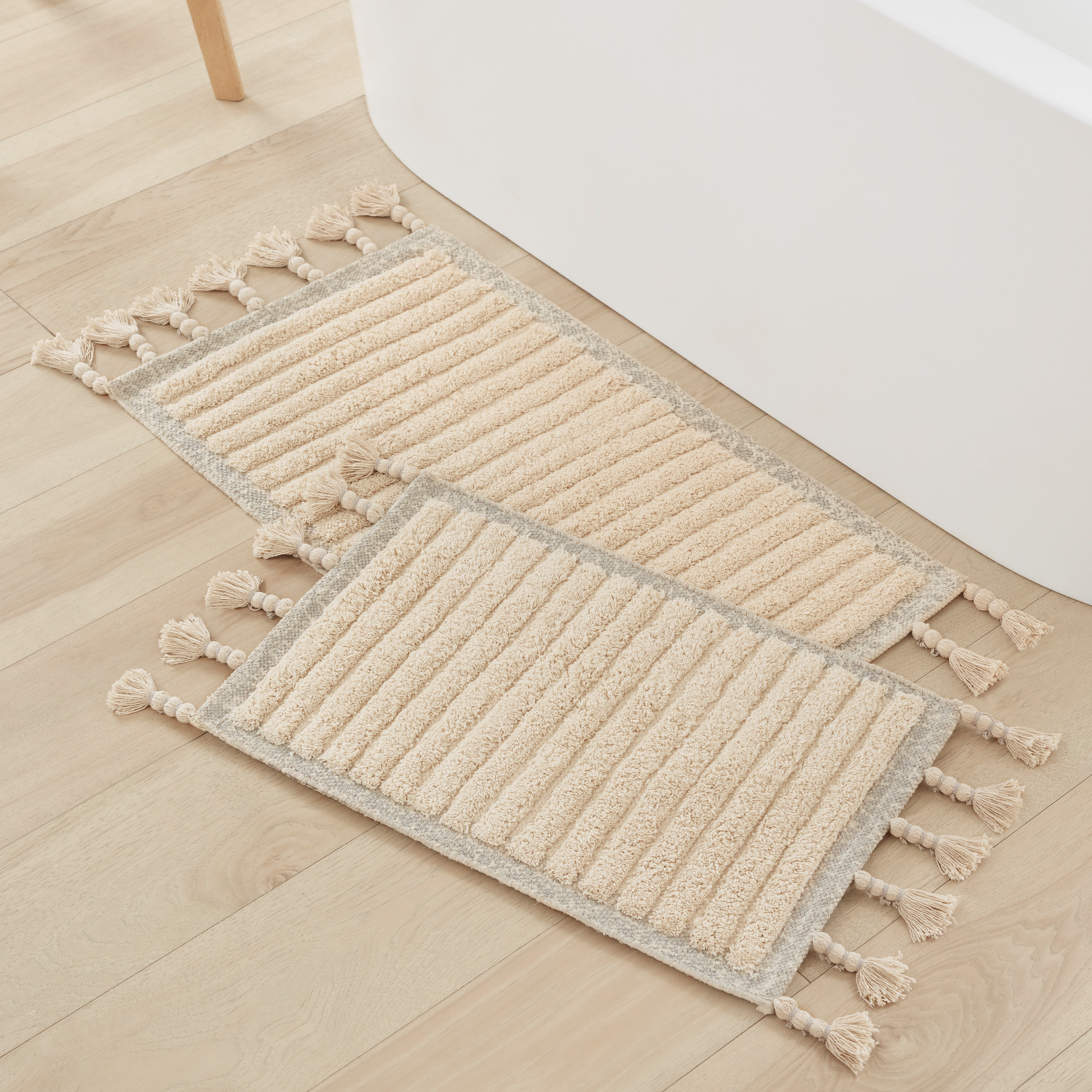 Lucky Brand Sadie Fringe 100% Cotton 2 Pieces Bath Rugs & Reviews