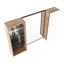 Armoire de toilette 41,3 po avec rangement, armoire à pharmacie murale avec porte miroir, tablettes en verre réglables, contreplaqué