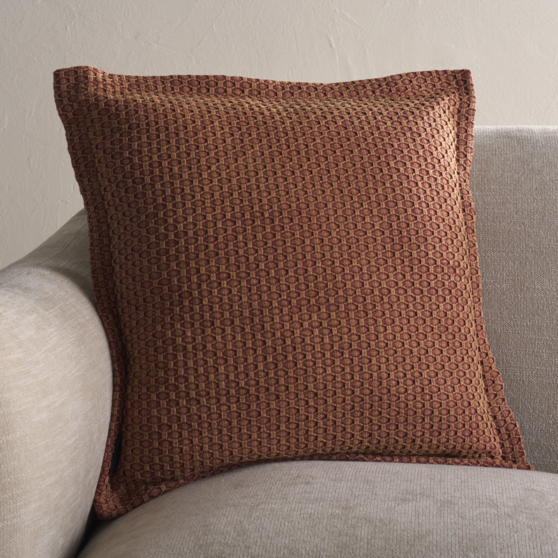 Coussin en coton Demi, rouille