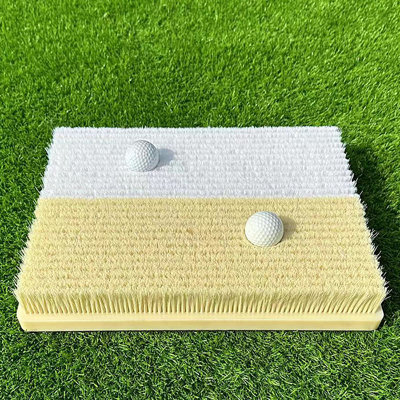 Tapis de jeu de bunker de golf 16 po x 8 po x 2,5 po Pratique réaliste de l'écaillage du sable, 2 en 1 simulant le véritable terrain de golf, simulateur de golf 18759