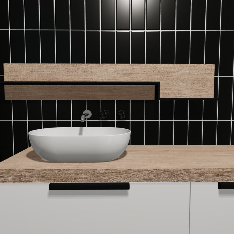 Color Beat Satin 4'' W x 12'' L Ceramic Subway Singular Tile, Black