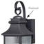 Applique murale d'extérieur traditionnelle en bronze huilé à 1 lumière H 16,25 po Arhire, acier durable, abat-jour en verre transparent froissé pour porte de patio ou de garage-1780217056