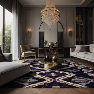 Tapis mauve soyeux et moelleux