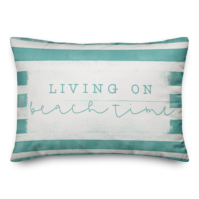  Housse et insert de coussin rectangulaire Beach Time, Sarcelle