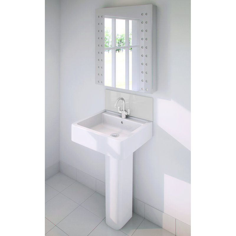 90cm W x 20cm L Glass Peel and Stick Panel, Azure