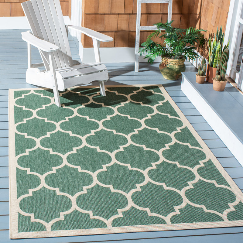 Anaelisa Performance Moroccan Indoor/Outdoor Area Rug, Rectangle 4' x 5'7"