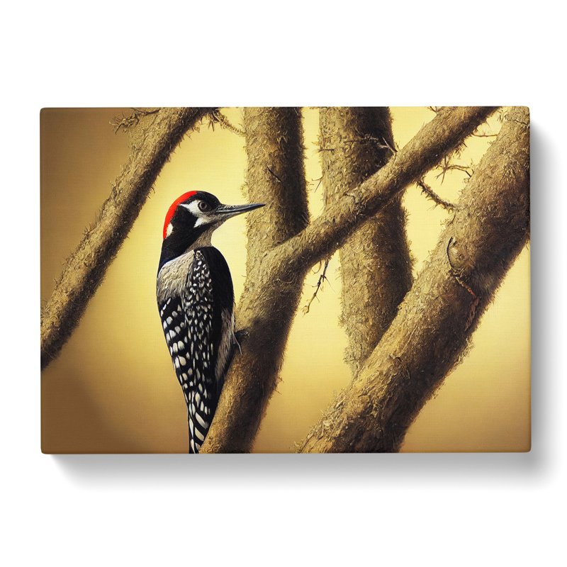 Handsome Woodpecker Bird - Wrapped Canvas, 35cm H x 50cm W x 3cm D