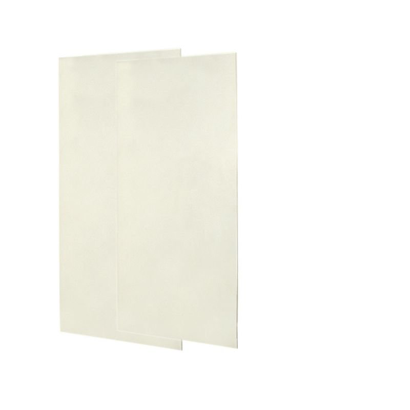 Solid Surface Two Panel Shower Wall, Bisque, 96" H x 36" W x 0.25" D
