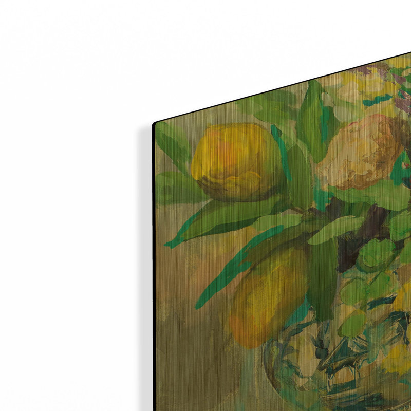«Af après-midi limonade» par Jeanette Vertentes, art mural en métal doré, 36 po x 24 po, 36"x24"