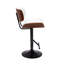 Caneghem Height Adjustable Swivel Faux Leather Mid-Century Bar Stool-680441543