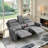 65.7" Modern Manual Reclining Loveseat With Storage Console And Cup Holders-399879669