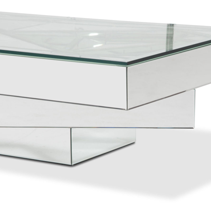 Montreal Silver Rectangular Glass Top Coffee Table
