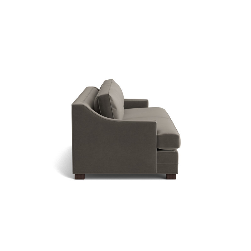 Keaton Slope No Nail 84 Sofa, Java, Performance Velvet - Graphite