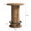 Table de bar ronde compacte de style campagnard avec base de clôture pour petits espaces et décor moderne-1988717313