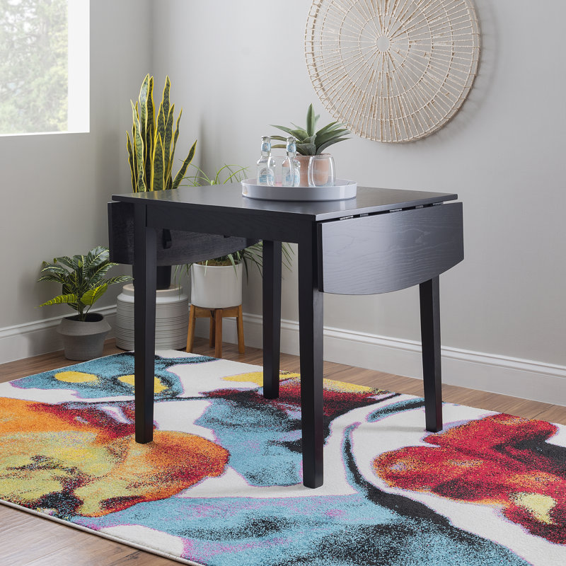 Fairbairn Aitana Square Drop Leaf Table, Black