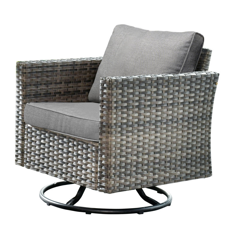 Chaise de salle à manger d'extérieur Devatt, Gris foncé