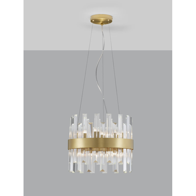 5 - Light Gold Crystal Pendant