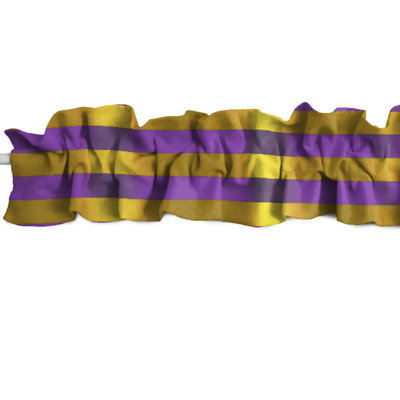 Cotton Blend Striped Tailored Window Valance