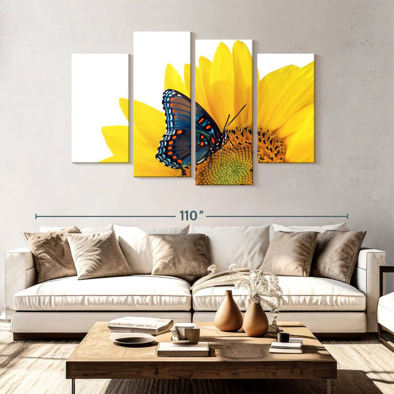 Tournesol Brampt avec papillon