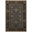 Tapis décoratif à motif floral noir et gris-462999909