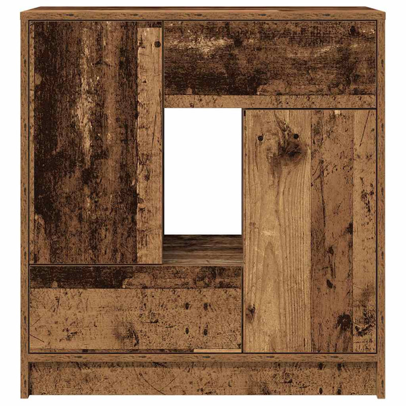 Sideboard With Drawers And Doors 70.5X34x74.5 Cm, Old Wood