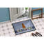 « dogue de bourdeaux welcome 27 po x 18 po » tapis de porte extérieur antidérapant
