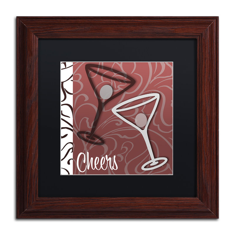 Jadaya «Cheers I», impression encadrée, H 11 po x l 14 po x P 0,5 po, Noir
