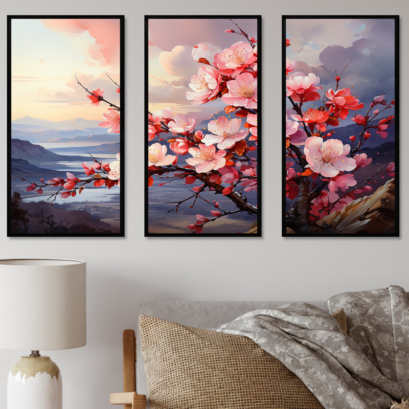 Ensemble d'art sur toile Norcross, H 28 po x l 36 po x P 1 po, Cadre flottant noir
