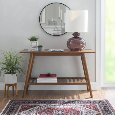 Mid-Century Walnut Console Table, Medium