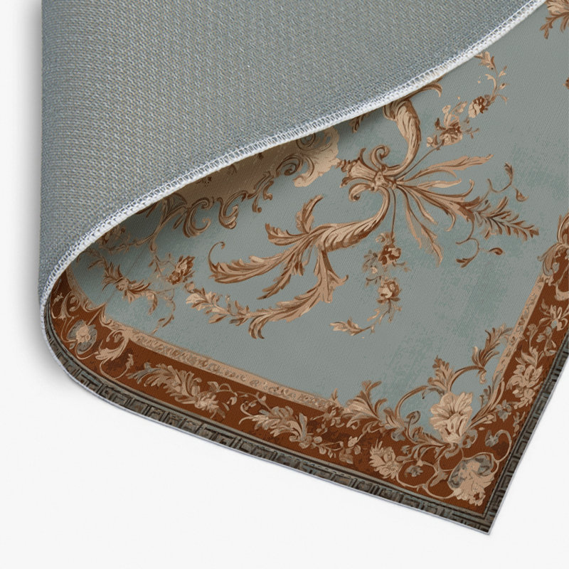 French Gray Indoor and Outdoor Area Rug, Rectangle 2' x 3'