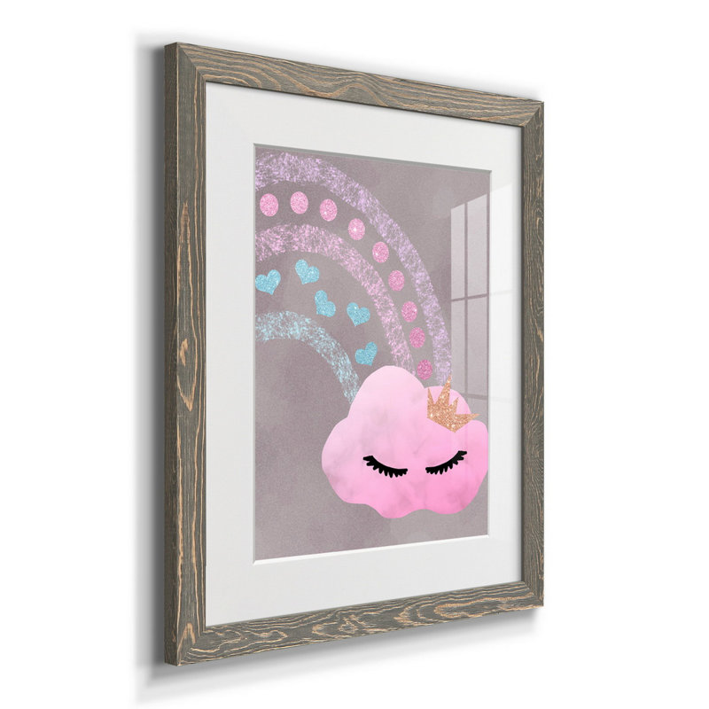 Cloudy Rainbow - Reproduction d'art sur papier encadrée, gris, H 20 po x l 17 po x P 1,5 po