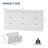 9 Drawer Dresser for Bedroom Storage Modern Dressers Chests of Drawers with Fluted Front Versatile Dresser White-452952941