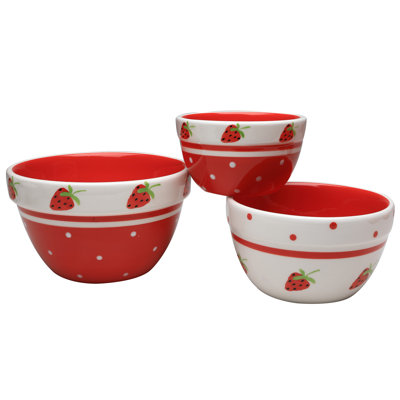 Ensemble de 3 bols à mélanger en céramique peints à la main Grace's Tea Ware