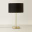 Dadiva Brushed Chrome Stem Table Lamp with Velvet Reni Shade-1570921149-1570921146-1596699733