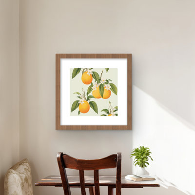 Suspended Oranges | Kitchen Minimalist Framed Print Decor