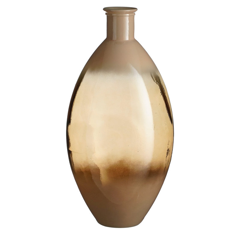 Charlieann Recycled Glass Table Vase, Beige