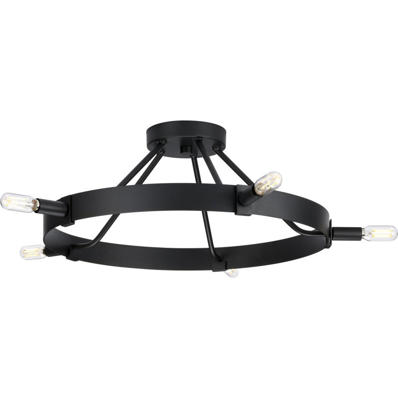 Semi Flush Mount, Matte Black