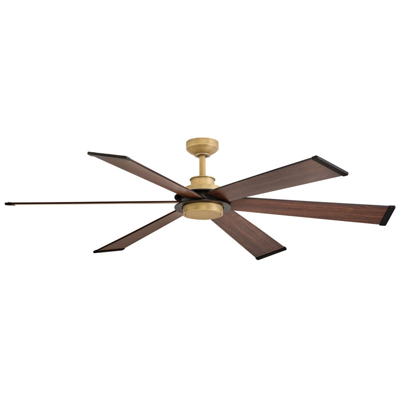 Hinkley Andros LED Ceiling Fan, Brass, Walnut