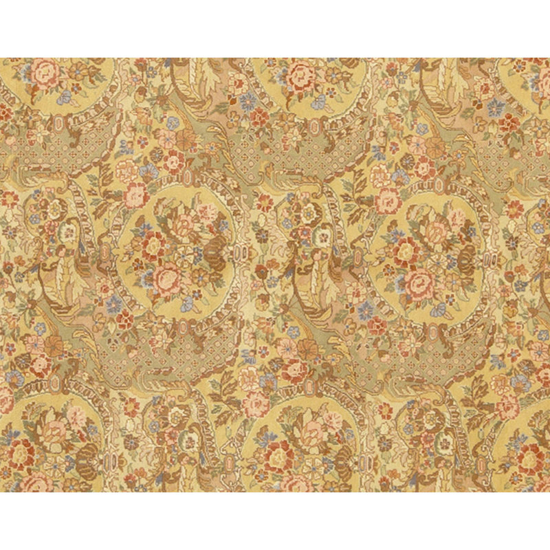 Hand Knotted Wool Oriental Area Rug in Gold