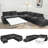 129.13 inch Modular L-Shaped Chenille Sectional Sofa with Pull-Qut Bed-1207793409