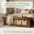 63" End Of Bed Bench, Rustic Wooden Storage Bench With 4 Baskets