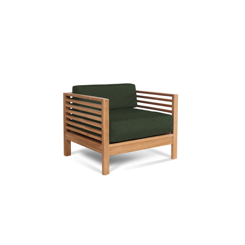 Soleil Patio Chair and Ottoman with Sunbrella Cushions, Sunbrella® Play Jungle