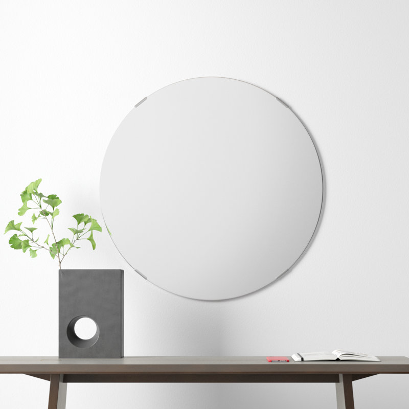 Miroir de coiffeuse sans cadre Samonie, 32 po x 32 po