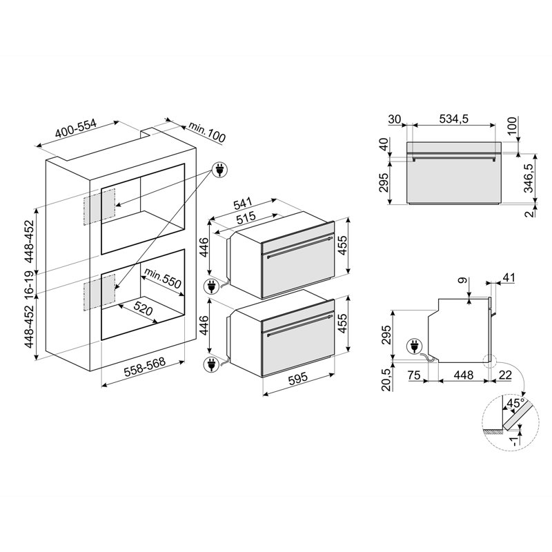 SMEG Ovens Compact Microwaves Classic