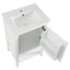 Meuble-lavabo de 20 po avec lavabo, armoire de salle de bain avec porte à fermeture douce, support de rangement et tablette ouverte-116156336