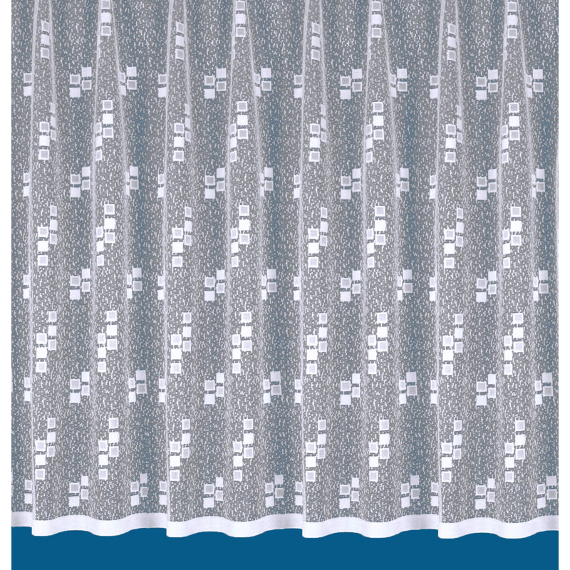 Riky Lace Semi Sheer Curtain Single Panel, 300cm Width x 122cm Drop